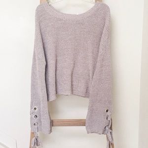 Cropped Bell Sleeve Sweater